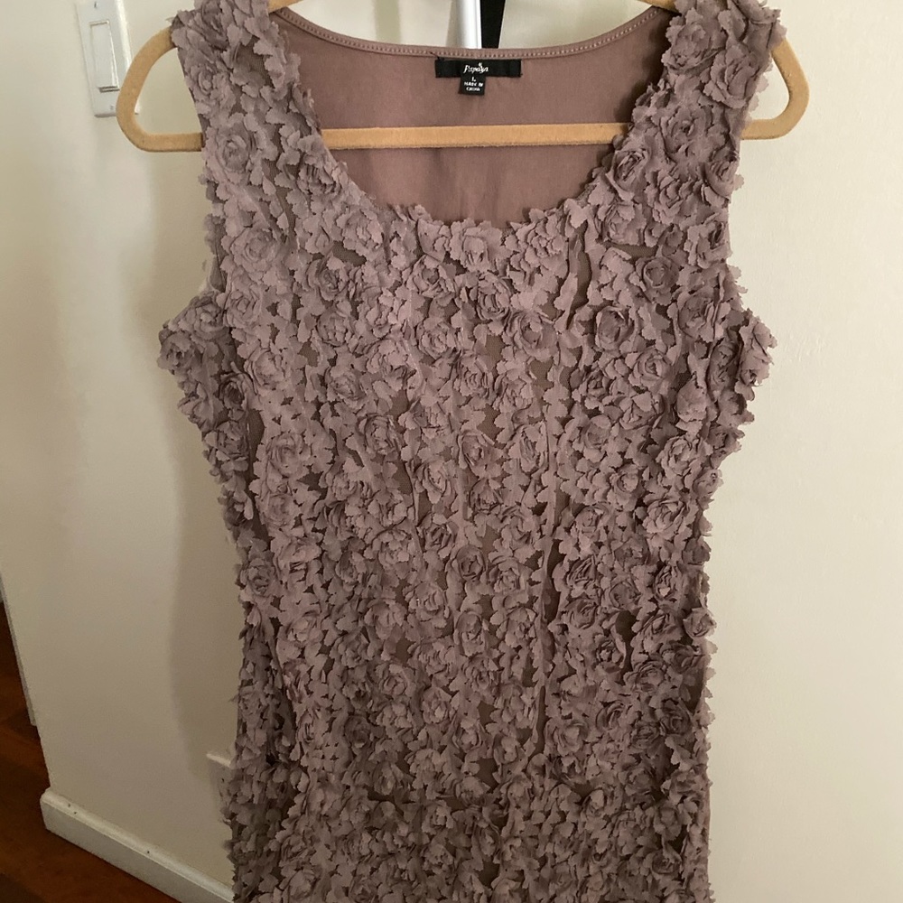 Large Beige Mini Dress